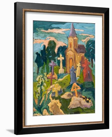 Graveyard And Chapel, 2005-Marta Martonfi-Benke-Framed Giclee Print