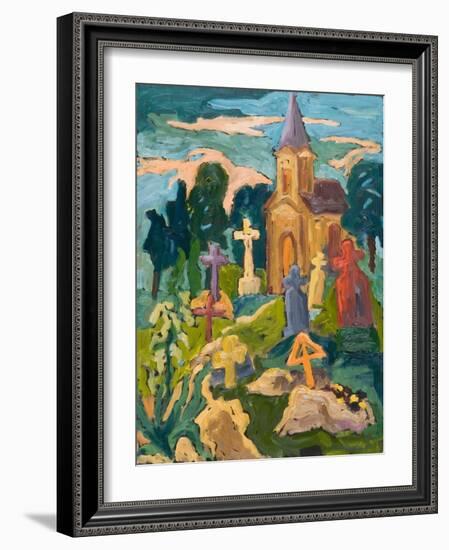 Graveyard And Chapel, 2005-Marta Martonfi-Benke-Framed Giclee Print