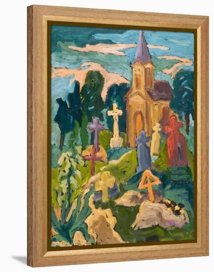 Graveyard And Chapel, 2005-Marta Martonfi-Benke-Framed Premier Image Canvas