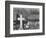 Graveyard and steel mill in Bethlehem, Pennsylvania, 1935-Walker Evans-Framed Photographic Print