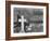 Graveyard and steel mill in Bethlehem, Pennsylvania, 1935-Walker Evans-Framed Photographic Print