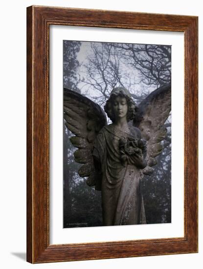 Graveyard in England in Winter-David Baker-Framed Photographic Print