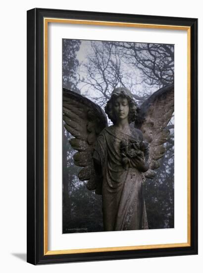 Graveyard in England in Winter-David Baker-Framed Photographic Print