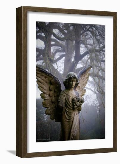 Graveyard in England in Winter-David Baker-Framed Photographic Print