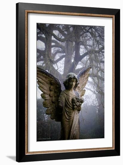 Graveyard in England in Winter-David Baker-Framed Photographic Print