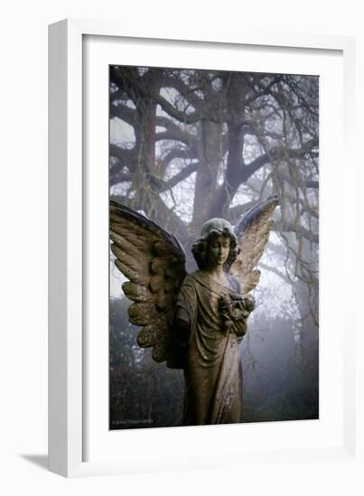 Graveyard in England in Winter-David Baker-Framed Photographic Print