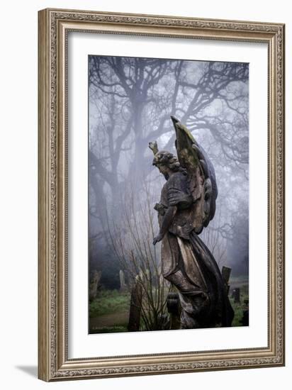 Graveyard in England in Winter-David Baker-Framed Photographic Print