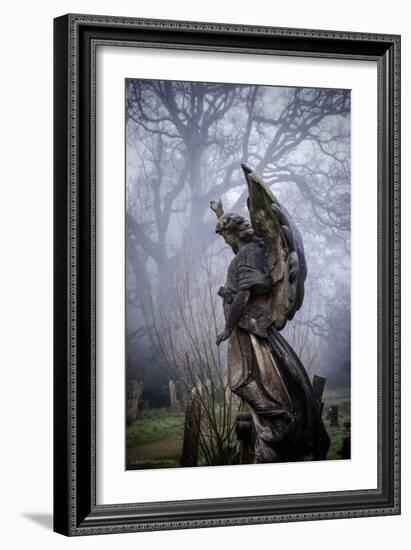 Graveyard in England in Winter-David Baker-Framed Photographic Print