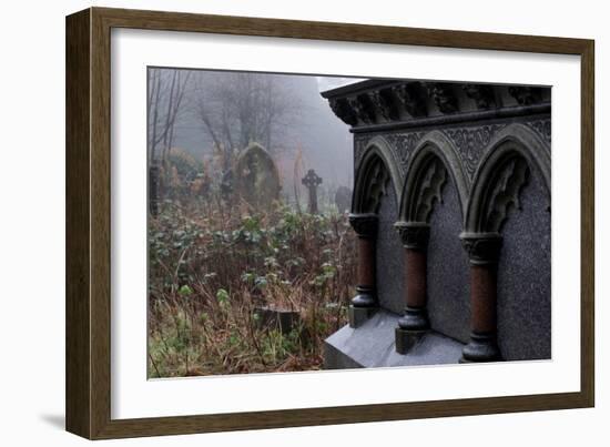 Graveyard in England in Winter-David Baker-Framed Photographic Print