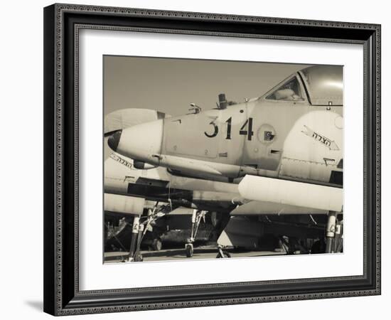 Graveyard of Us-Built A-4 Fighters, Israeli Air Force Museum, Be-Er Sheva, the Negev, Israel-Walter Bibikow-Framed Photographic Print