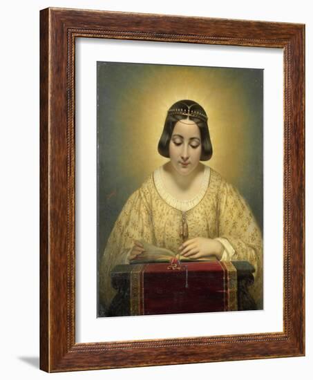 Gravin De Pages, Nee De Cornellan, Als De Heilige Catharina, Joseph Desirecourt.-Joseph Desire Court-Framed Art Print