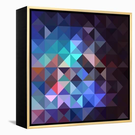 Gray Abstract Geometric Pattern-cienpies-Framed Stretched Canvas