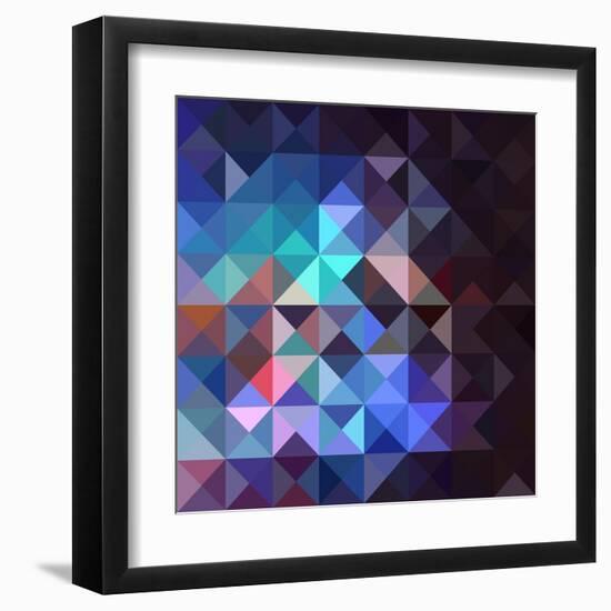 Gray Abstract Geometric Pattern-cienpies-Framed Art Print