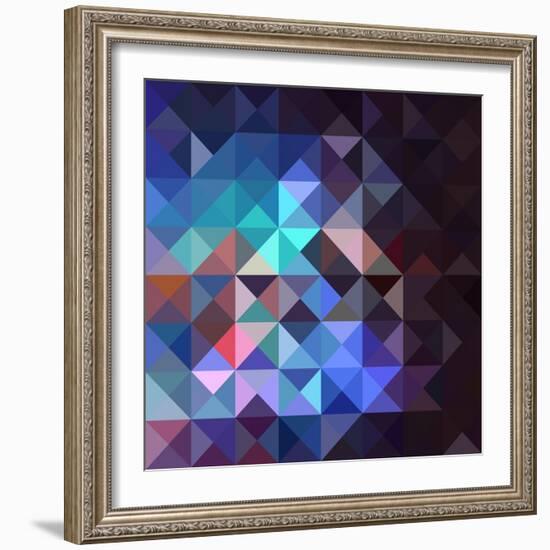 Gray Abstract Geometric Pattern-cienpies-Framed Art Print