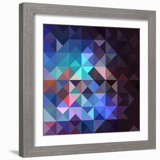 Gray Abstract Geometric Pattern-cienpies-Framed Art Print