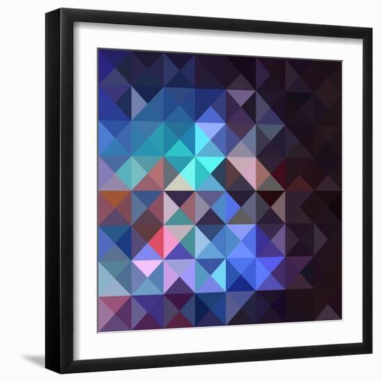 Gray Abstract Geometric Pattern-cienpies-Framed Art Print