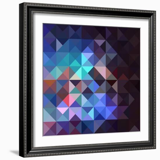 Gray Abstract Geometric Pattern-cienpies-Framed Art Print