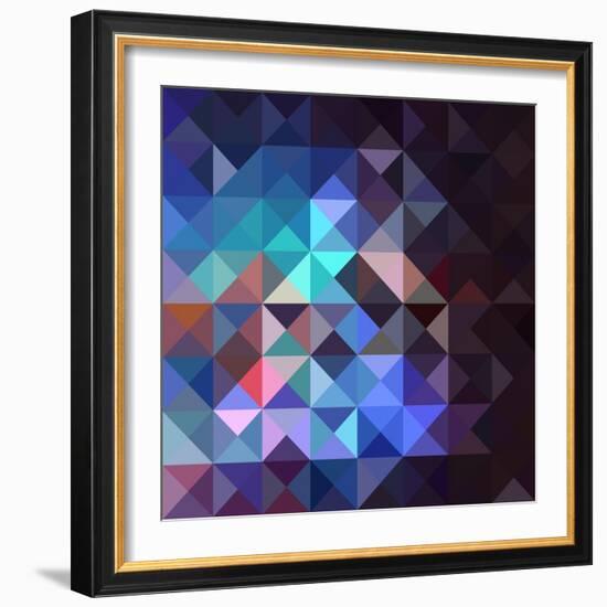 Gray Abstract Geometric Pattern-cienpies-Framed Art Print