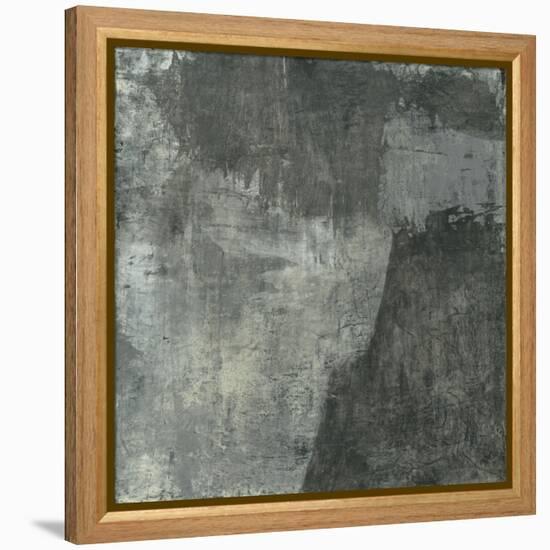 Gray Abstract I-Elena Ray-Framed Stretched Canvas