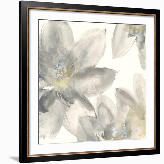 Gray and Silver Flowers I-Chris Paschke-Framed Premium Giclee Print