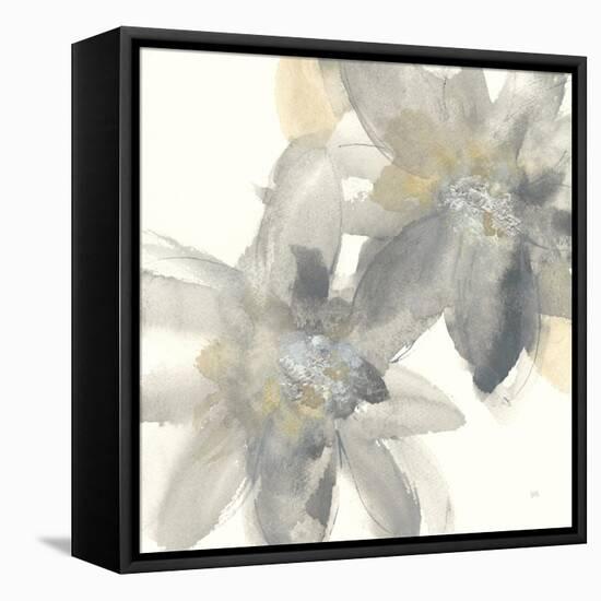 Gray and Silver Flowers II-Chris Paschke-Framed Stretched Canvas