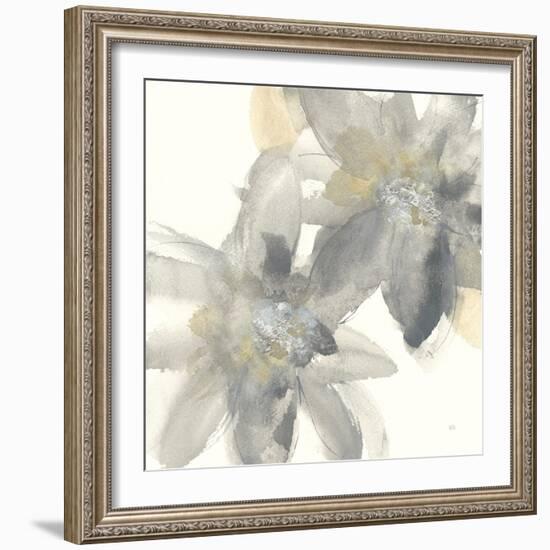 Gray and Silver Flowers II-Chris Paschke-Framed Art Print