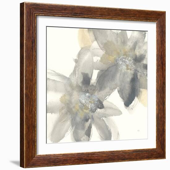Gray and Silver Flowers II-Chris Paschke-Framed Art Print
