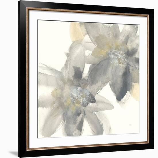 Gray and Silver Flowers II-Chris Paschke-Framed Art Print