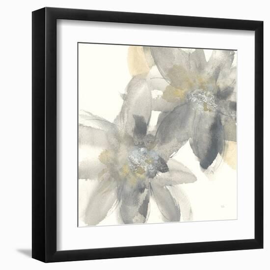 Gray and Silver Flowers II-Chris Paschke-Framed Art Print