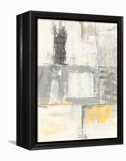 Gray and Yellow Blocks II White-Mike Schick-Framed Stretched Canvas