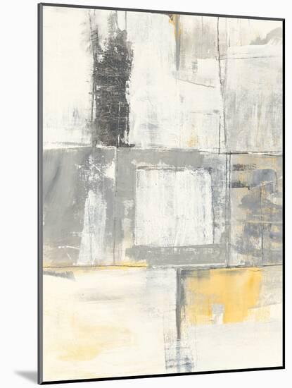 Gray and Yellow Blocks II White-Mike Schick-Mounted Art Print