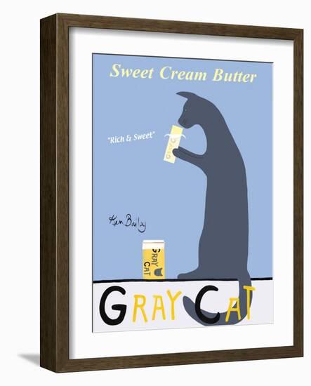 Gray Cat-Ken Bailey-Framed Premium Giclee Print