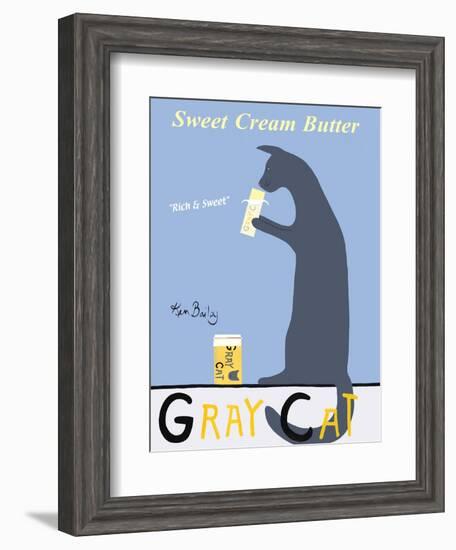 Gray Cat-Ken Bailey-Framed Giclee Print