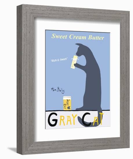 Gray Cat-Ken Bailey-Framed Giclee Print