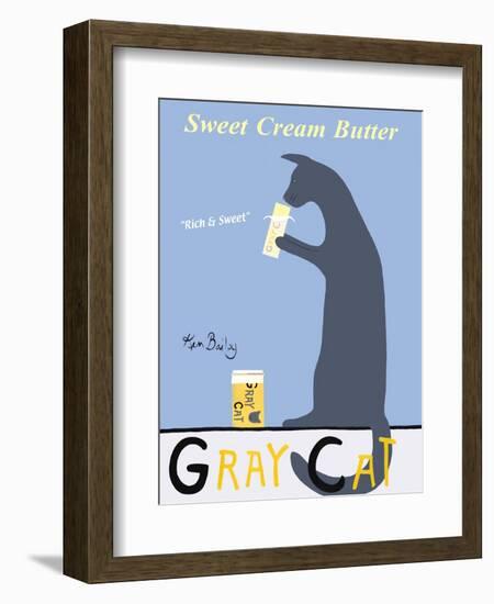 Gray Cat-Ken Bailey-Framed Giclee Print