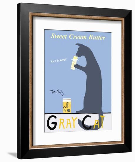 Gray Cat-Ken Bailey-Framed Giclee Print