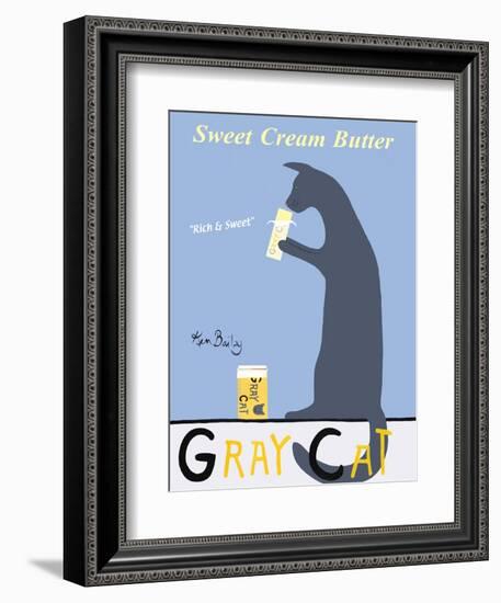 Gray Cat-Ken Bailey-Framed Giclee Print