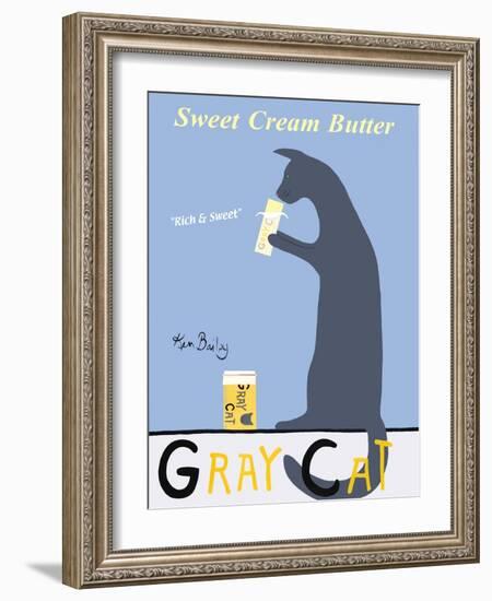 Gray Cat-Ken Bailey-Framed Giclee Print