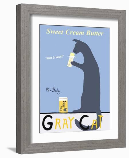 Gray Cat-Ken Bailey-Framed Giclee Print