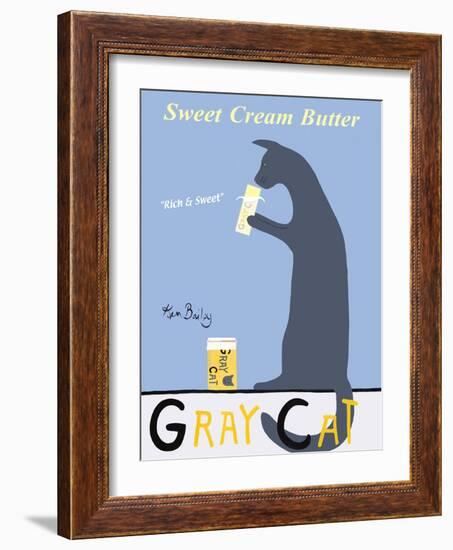 Gray Cat-Ken Bailey-Framed Giclee Print