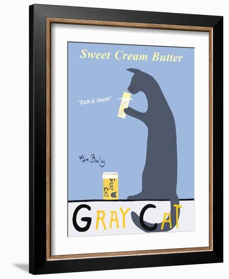 Gray Cat-Ken Bailey-Framed Giclee Print