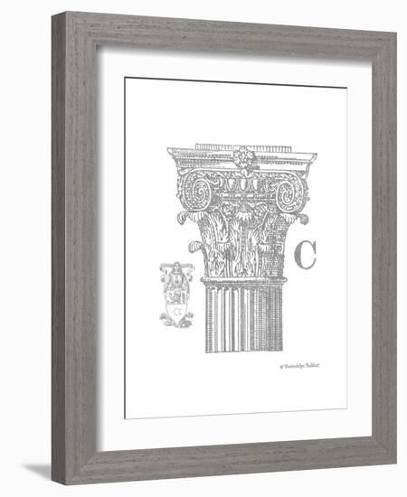 Gray Column C-Gwendolyn Babbitt-Framed Art Print