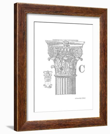 Gray Column C-Gwendolyn Babbitt-Framed Art Print