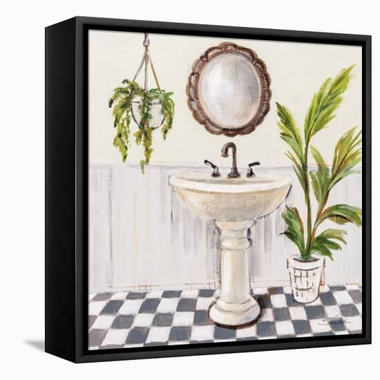 Gray Cottage Bathroom II-Silvia Vassileva-Framed Stretched Canvas