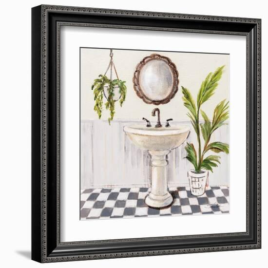 Gray Cottage Bathroom II-Silvia Vassileva-Framed Art Print