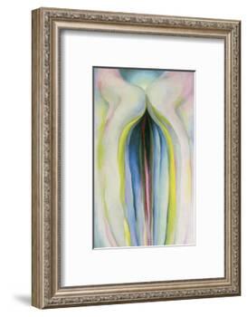 Gray Lines with Black, Blue, and Yellow, c.1925-Georgia O'Keeffe-Framed Art Print
