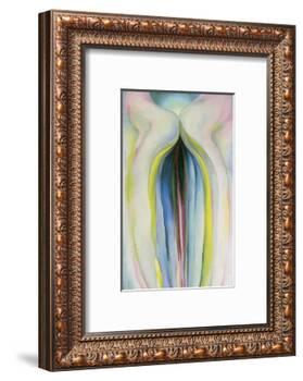 Gray Lines with Black, Blue, and Yellow, c.1925-Georgia O'Keeffe-Framed Art Print