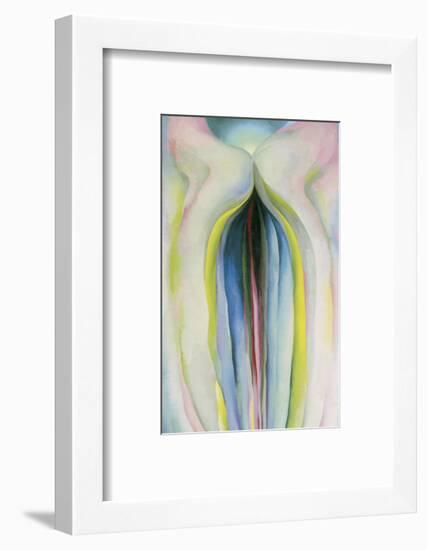 Gray Lines with Black, Blue, and Yellow, c.1925-Georgia O'Keeffe-Framed Art Print