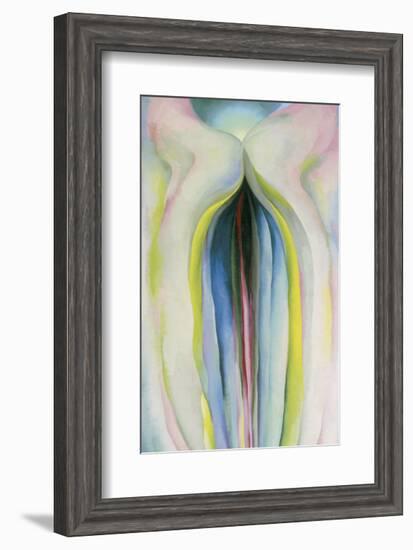 Gray Lines with Black, Blue, and Yellow, c.1925-Georgia O'Keeffe-Framed Art Print