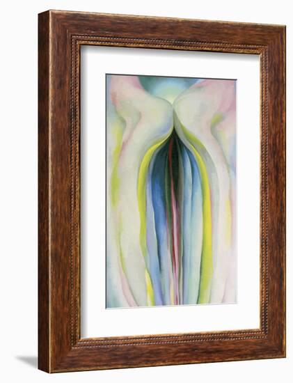Gray Lines with Black, Blue, and Yellow, c.1925-Georgia O'Keeffe-Framed Art Print